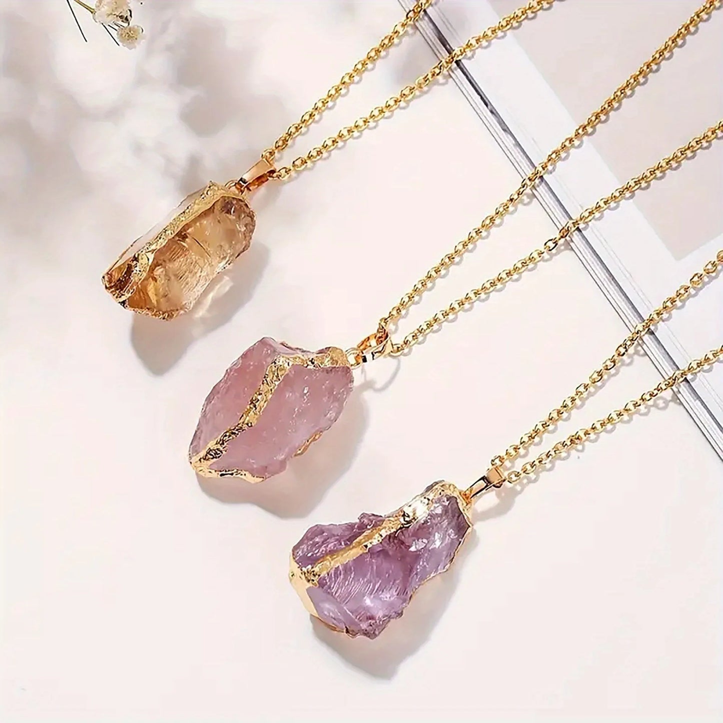 GOLD PLATED CRYSTAL PENDANT